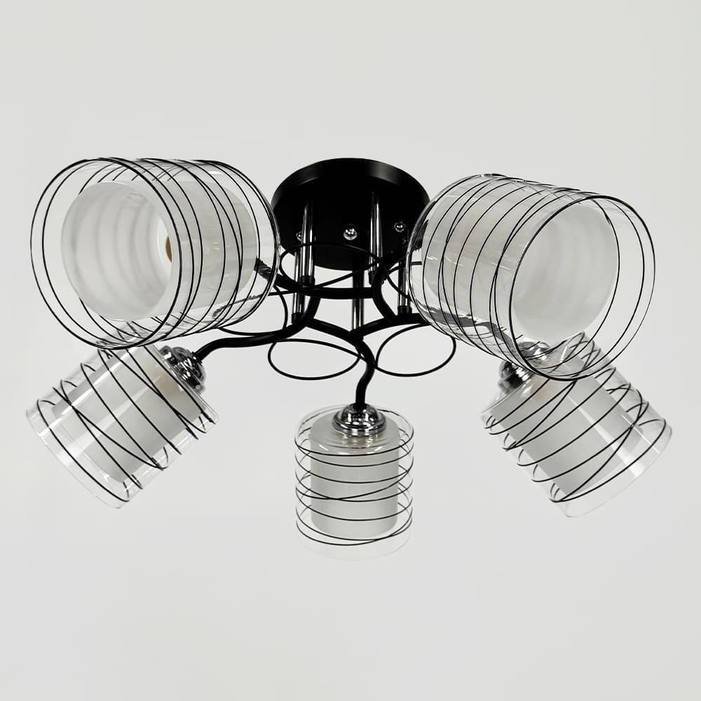 Люстра потолочная Light House LNF-17532/5A BK/CH с двойным плафоном