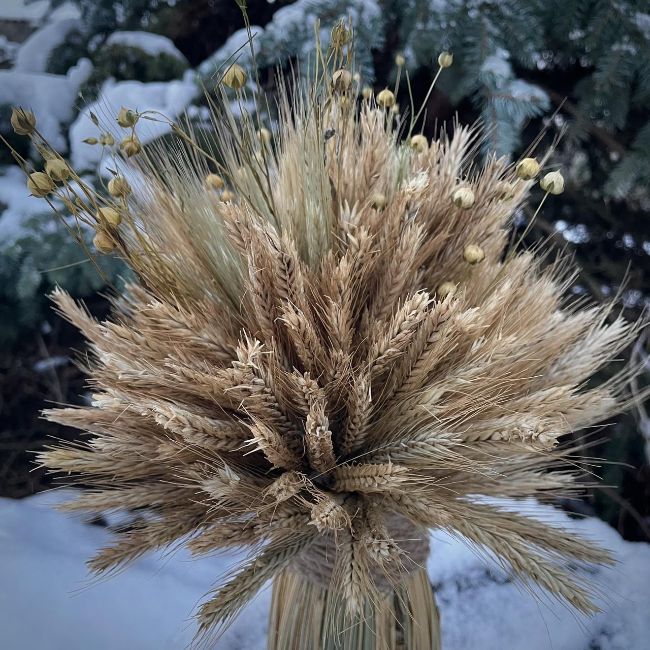 Рождественский дидух из ржаных колосьев 30 см (2428855824) - фото 2 Рождественский дидух из ржаных колосьев 30 см (2428855824) - фото 2