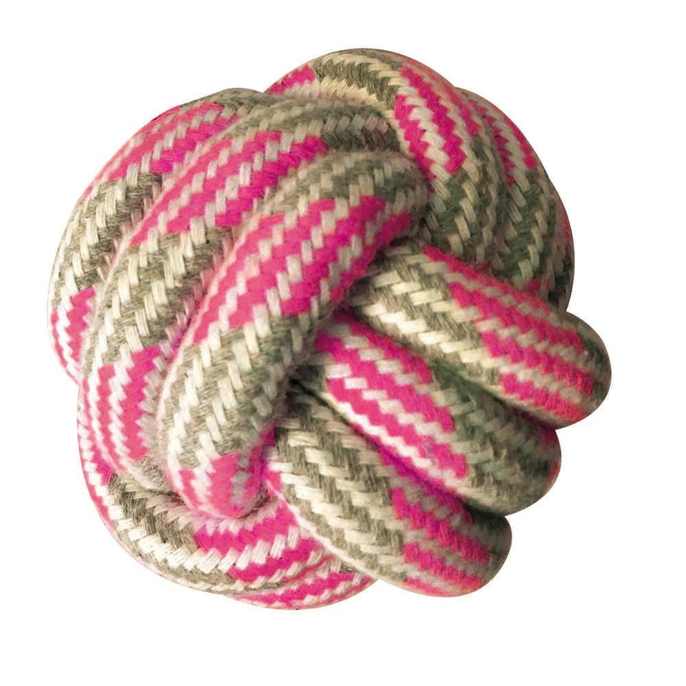 Игрушка для собак Croci PASTEL Мяч из веревки 7,5 см Розовый