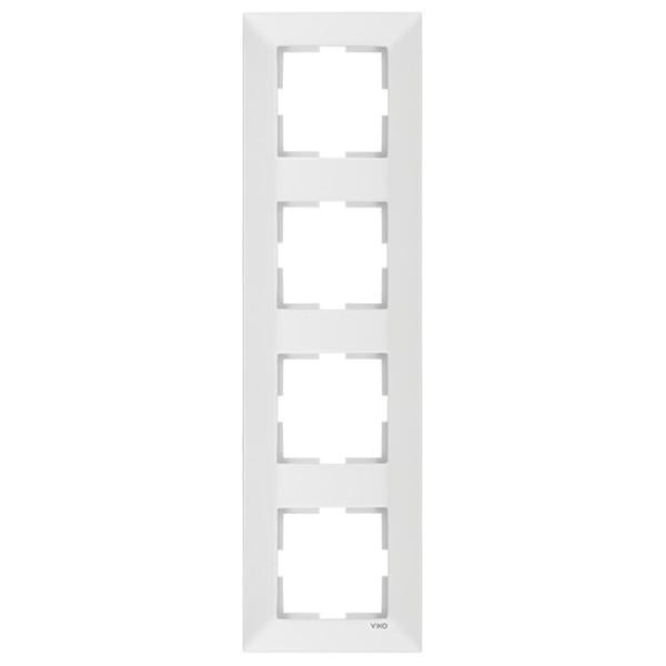 Рамка четырехместная вертикальная Viko Meridian Белый (00000012477) Рамка четырехместная вертикальная Viko Meridian Белый (00000012477)