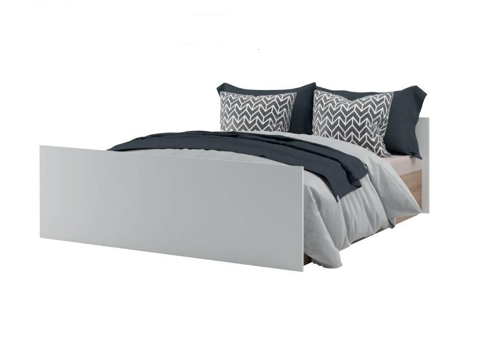 Кровать классическая двуспальная Світ Меблів 160x200 см Дуб Артизан/Белый Кровать классическая двуспальная Світ Меблів 160x200 см Дуб Артизан/Белый