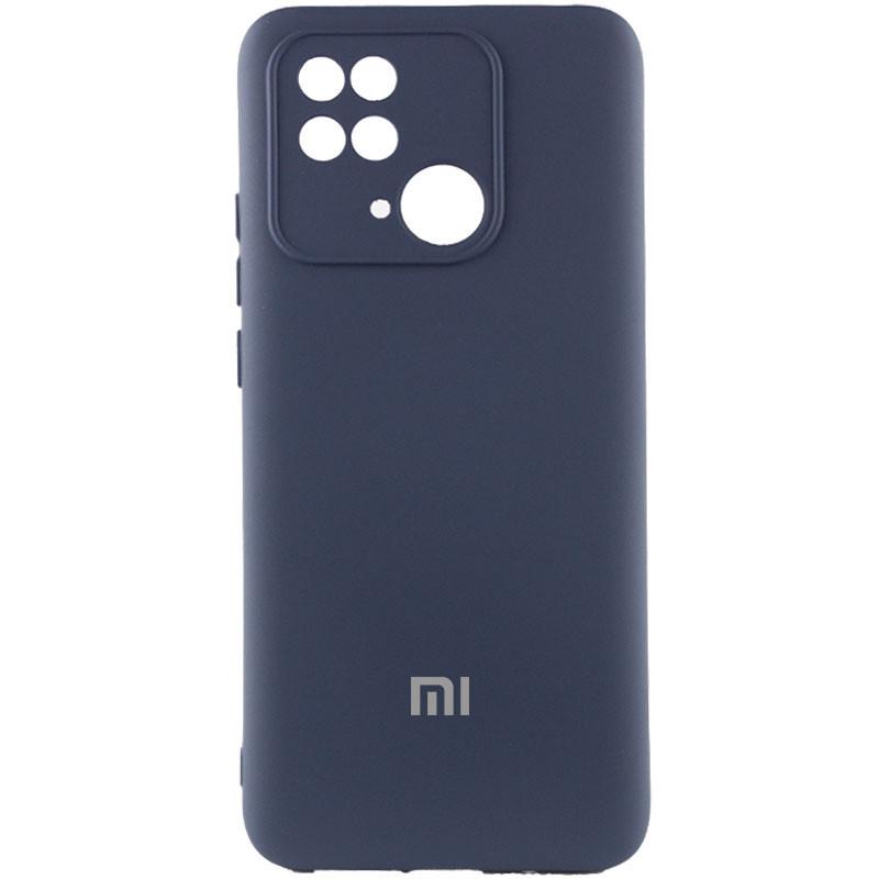 Противоударный Чехол Silicone Cover Lakshmi Full Camera (AAA) with Logo для Xiaomi Redmi 10C Темно-синий/Midnight Blue