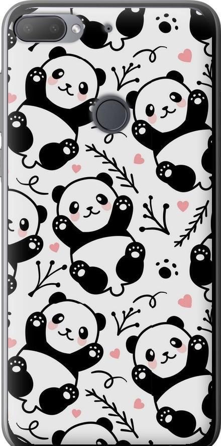 Чехол на HTC Desire 12 Plus Панды (4318u-1485-42517)