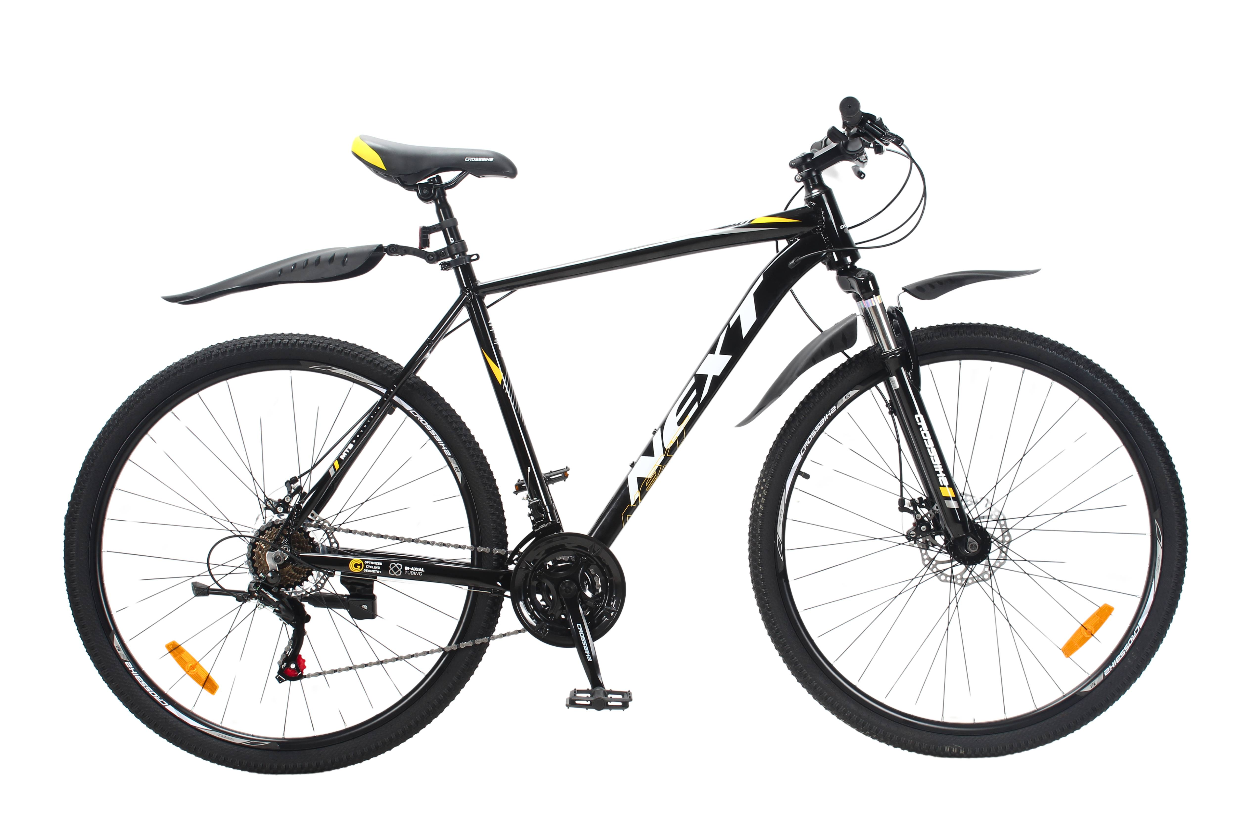 Велосипед Crossbike Next 2025 29" 22" Черно-желтый