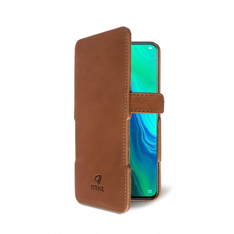 Чехол книжка Stenk Prime для OPPO Reno 10x Zoom Коричневый (67508)