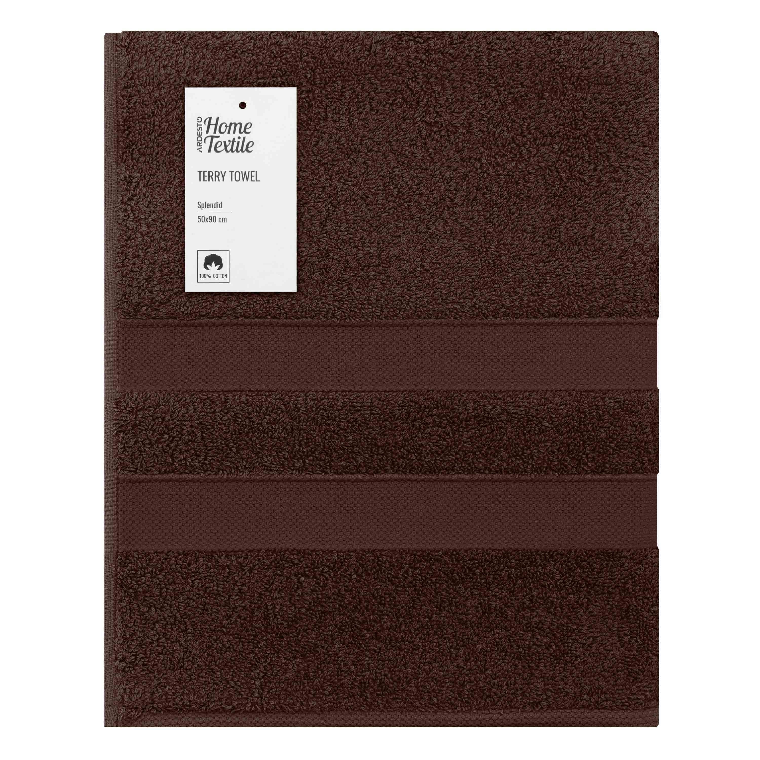 Рушник махровий Ardesto Splendid 50х90 см Коричневий (ART2350BR) Рушник махровий Ardesto Splendid 50х90 см Коричневий (ART2350BR)