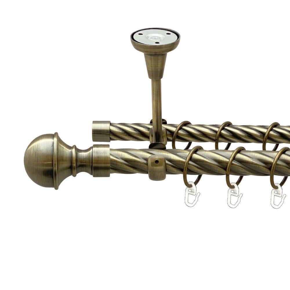 Карниз Orvit Бостон дворядний скручений 300 см Антик (00-00019077)