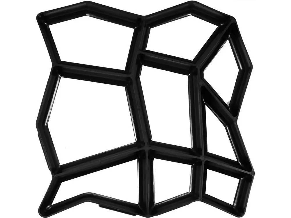 Трафарет для тротуарной плитки Садовая дорожка пластиковый многоразовый 43х43 см Черный