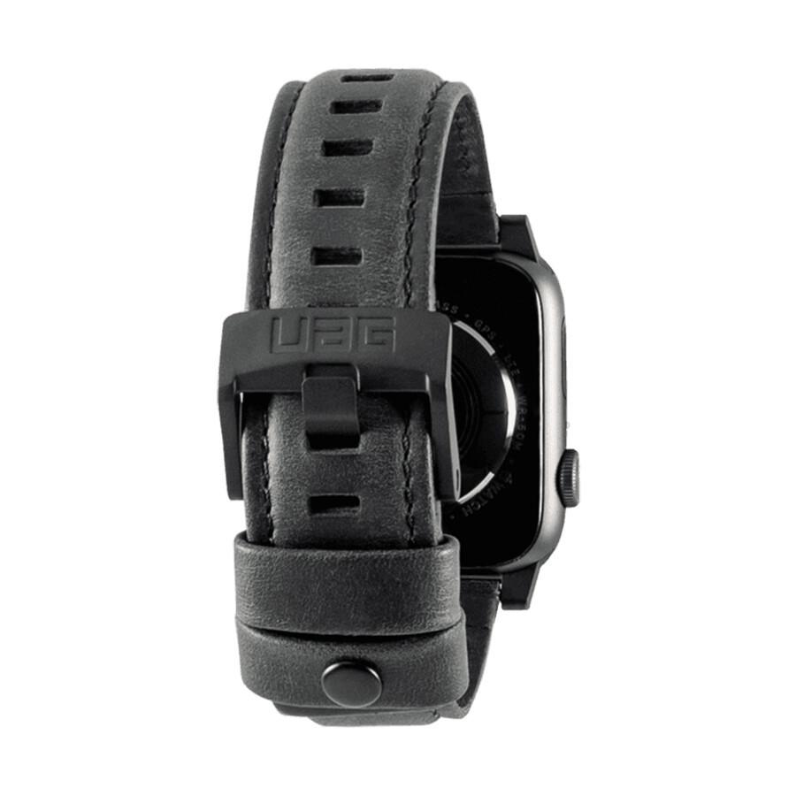 Шкіряний ремінець UAG Leather Band for Watch 41/40/38mm, Black - фото 3