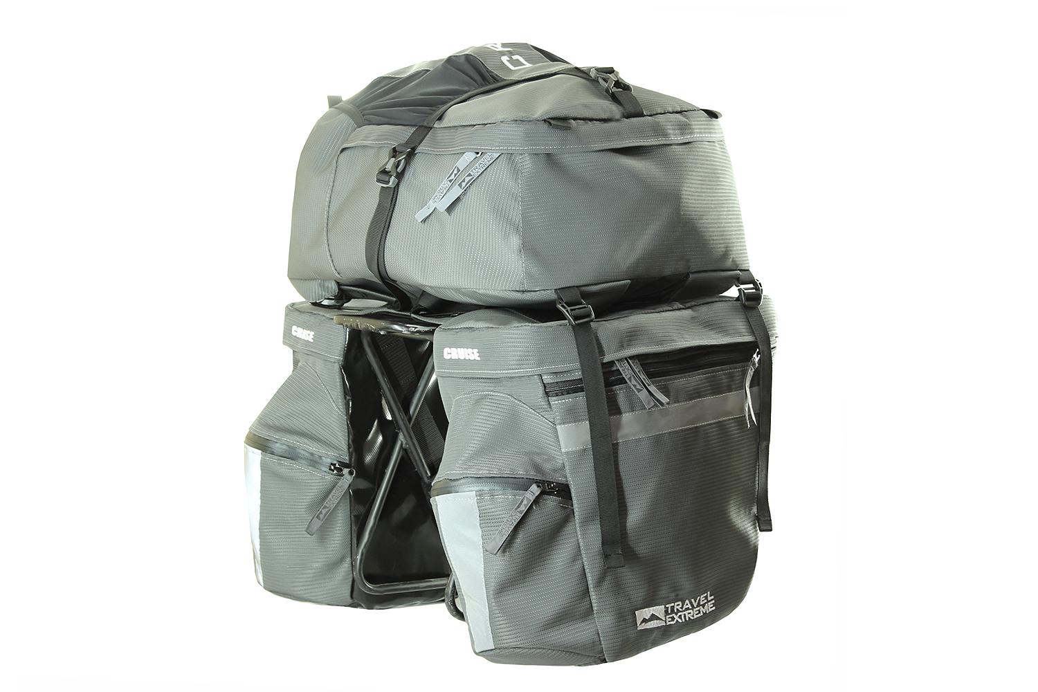 Велобаул TravelExtreme CRUISE 50 L Gray (TE-В002gray)