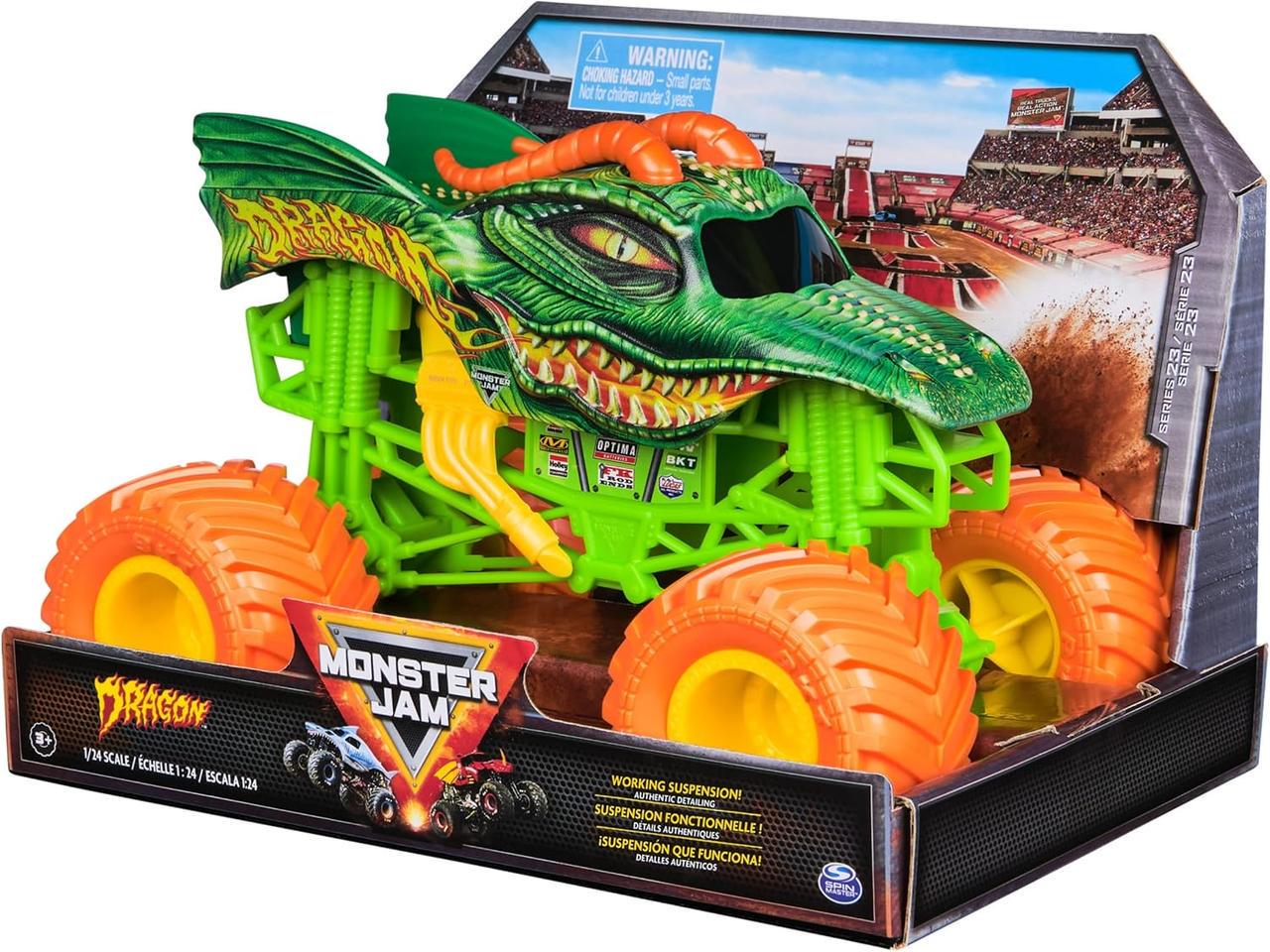 Модель коллекционная официальная монстр-трака Spin Master Monster Jam Dragon 1:24 (6071322)
