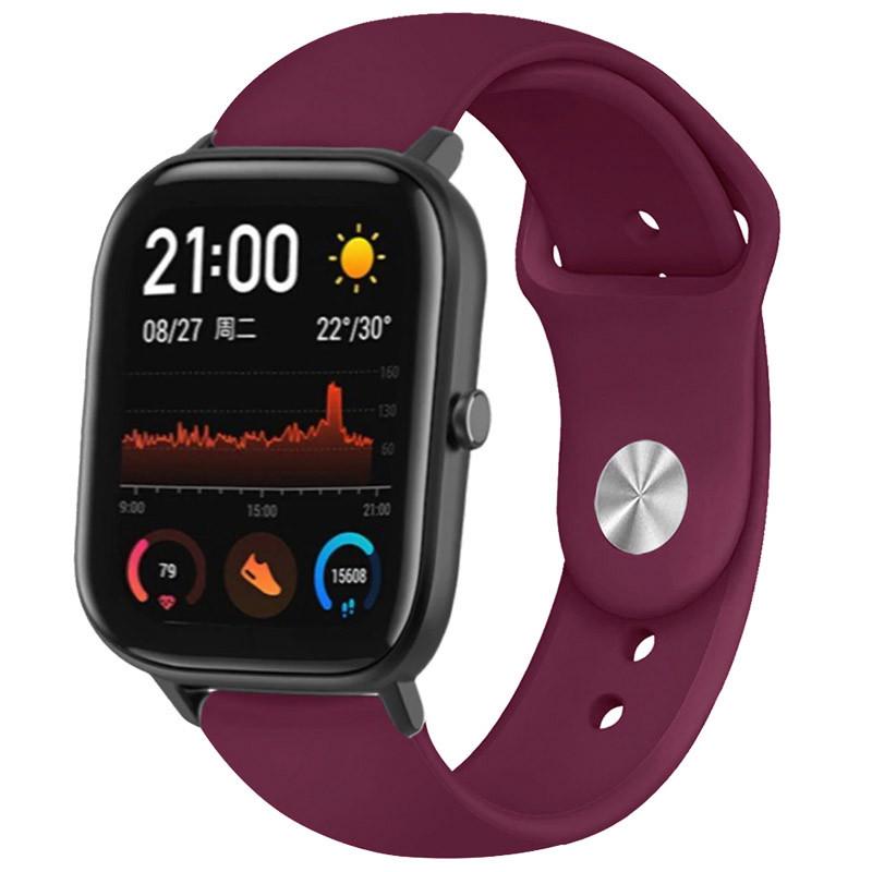 Ремешок силиконовый Sport для Xiaomi Amazfit/Samsung 20 мм Burgundy (00000033844_33)