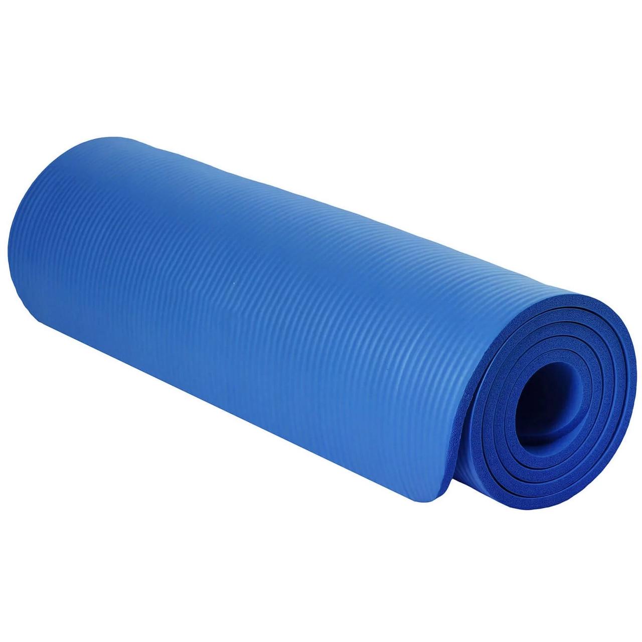 Коврик для йоги и фитнеса Power System PS-4017 NBR Fitness Yoga Mat Plus Blue 180х61х1 см (15272642) - фото 6