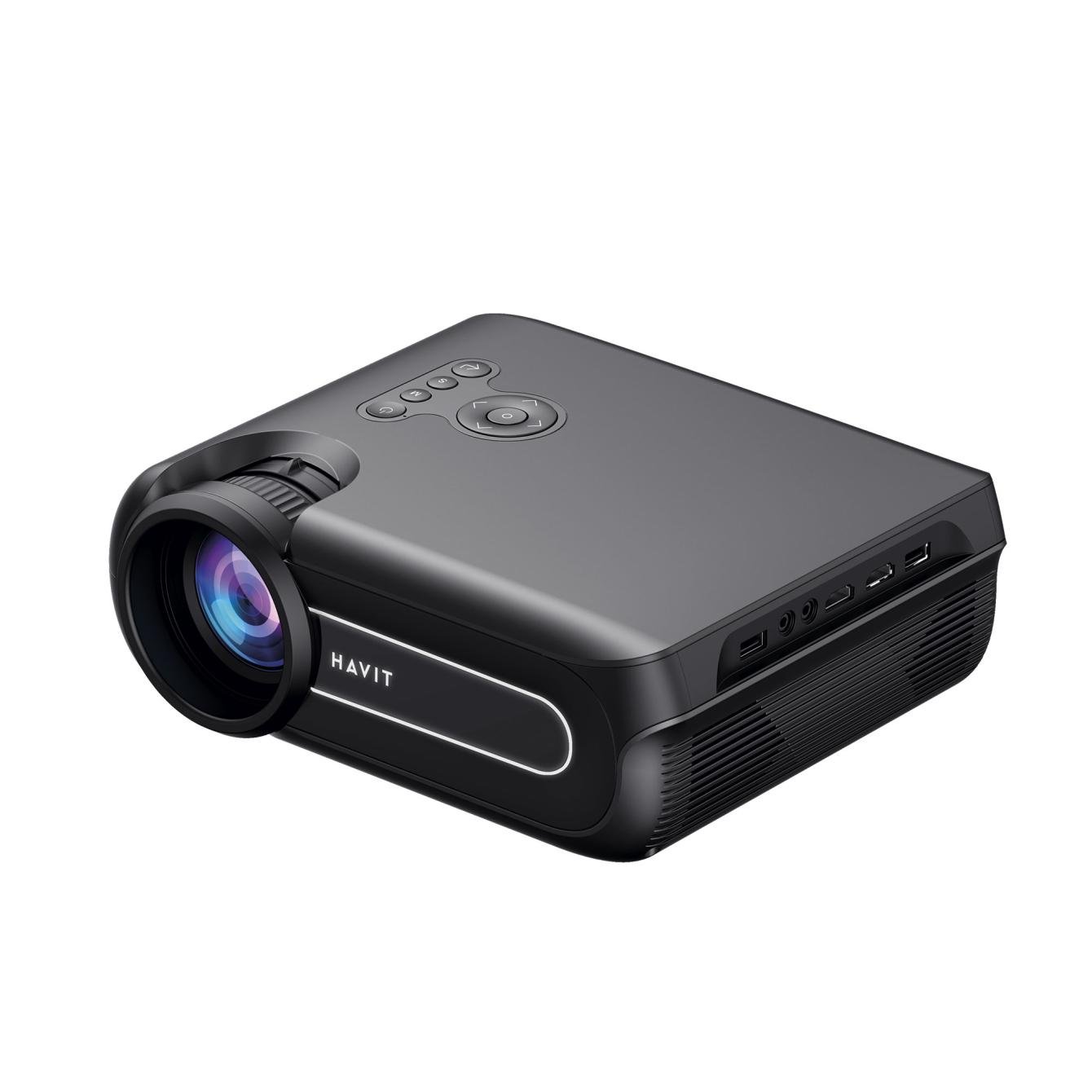 Проектор портативний мультимедійний Havit HV-PJ209 Full HD 4,41" LCD (28203) Проектор портативний мультимедійний Havit HV-PJ209 Full HD 4,41" LCD (28203)