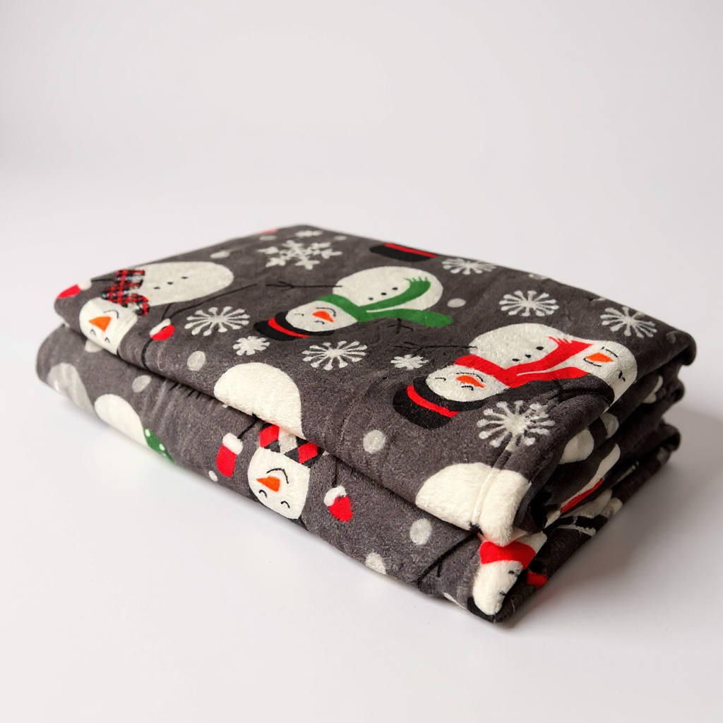 Плед зі сніговиками теплий новорічний 200х215 см Графітовий (2342409560) - фото 8 Плед зі сніговиками теплий новорічний 200х215 см Графітовий (2342409560) - фото 8