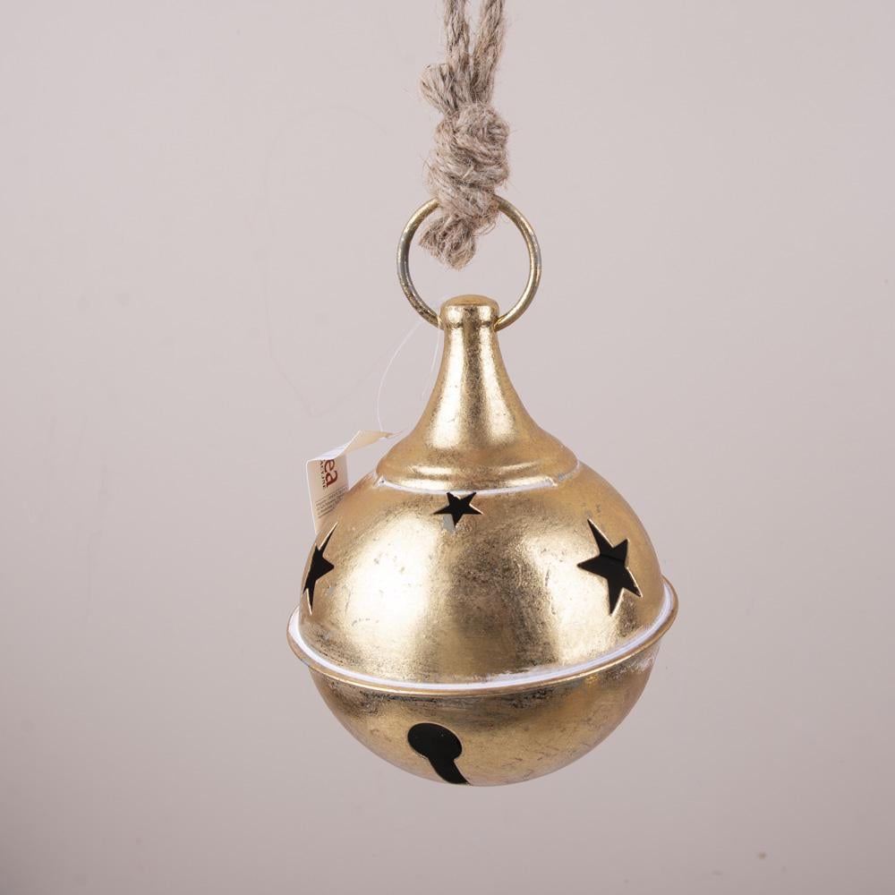 Дзвіночок круглий металевий 13,5 см Золотий (8288)