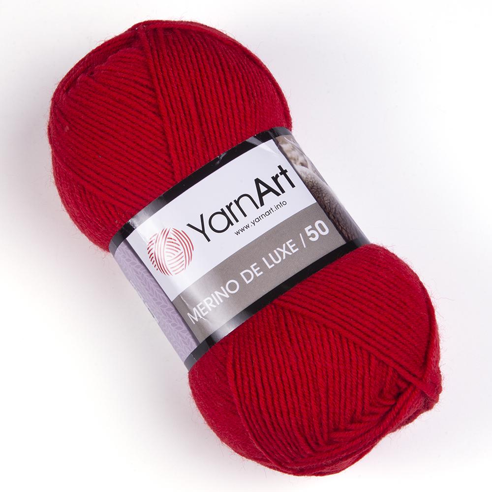 Пряжа YarnArt Merino De Luxe 156 Красный (6042)