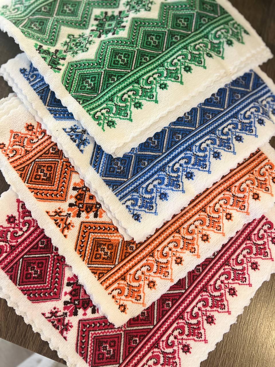 Комплект рушників для кухні з українським орнаментом 30x30 см 20 шт. Білий (2331931958)