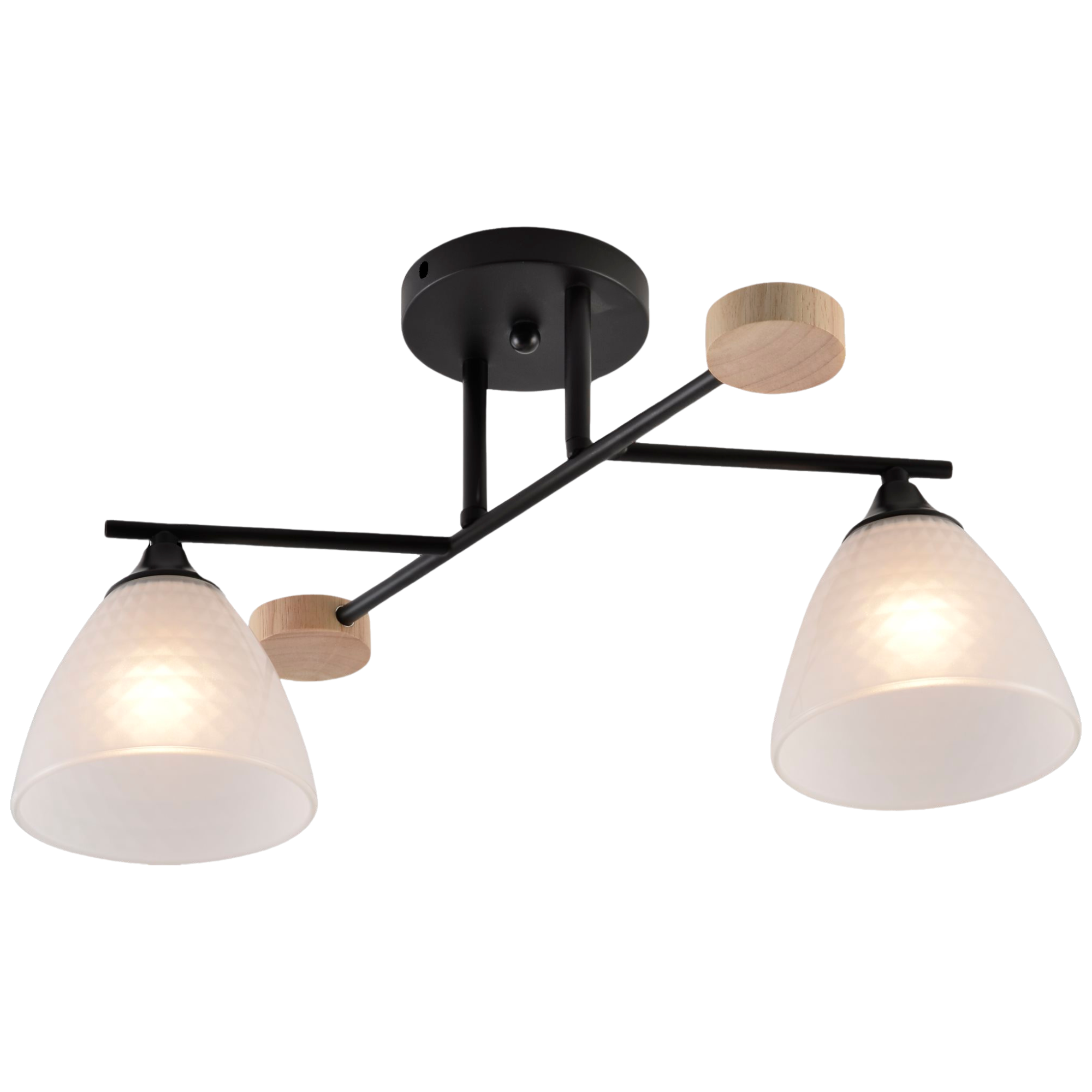 Люстра потолочная Valeso V XA1528/2 BK+WOOD (000041216)