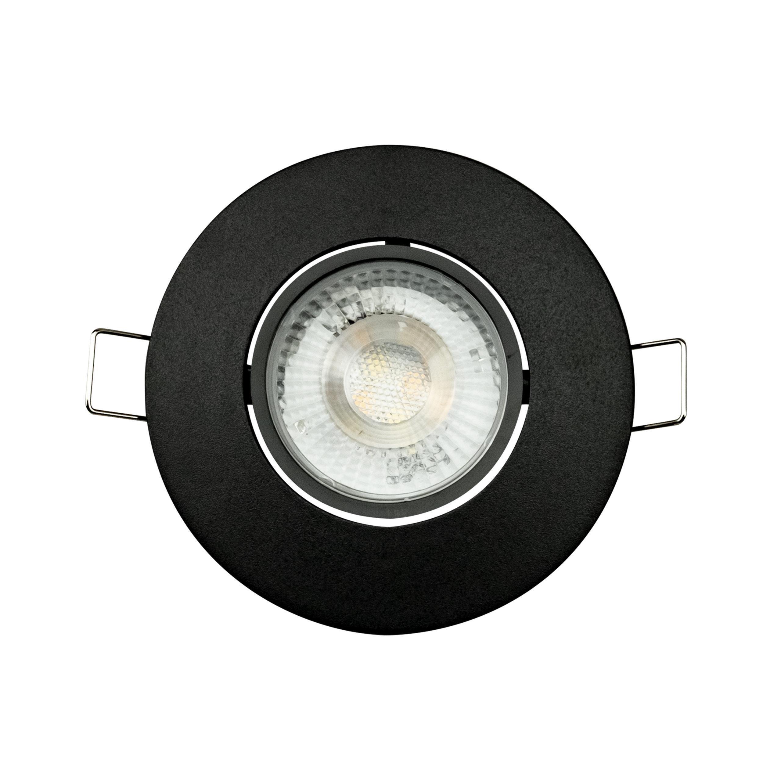 Точечный светильник LED NORA PRO-5 5W 3000К-4500К-6000K 450Lm 170-265V d 85 мм Черный (00000042599)