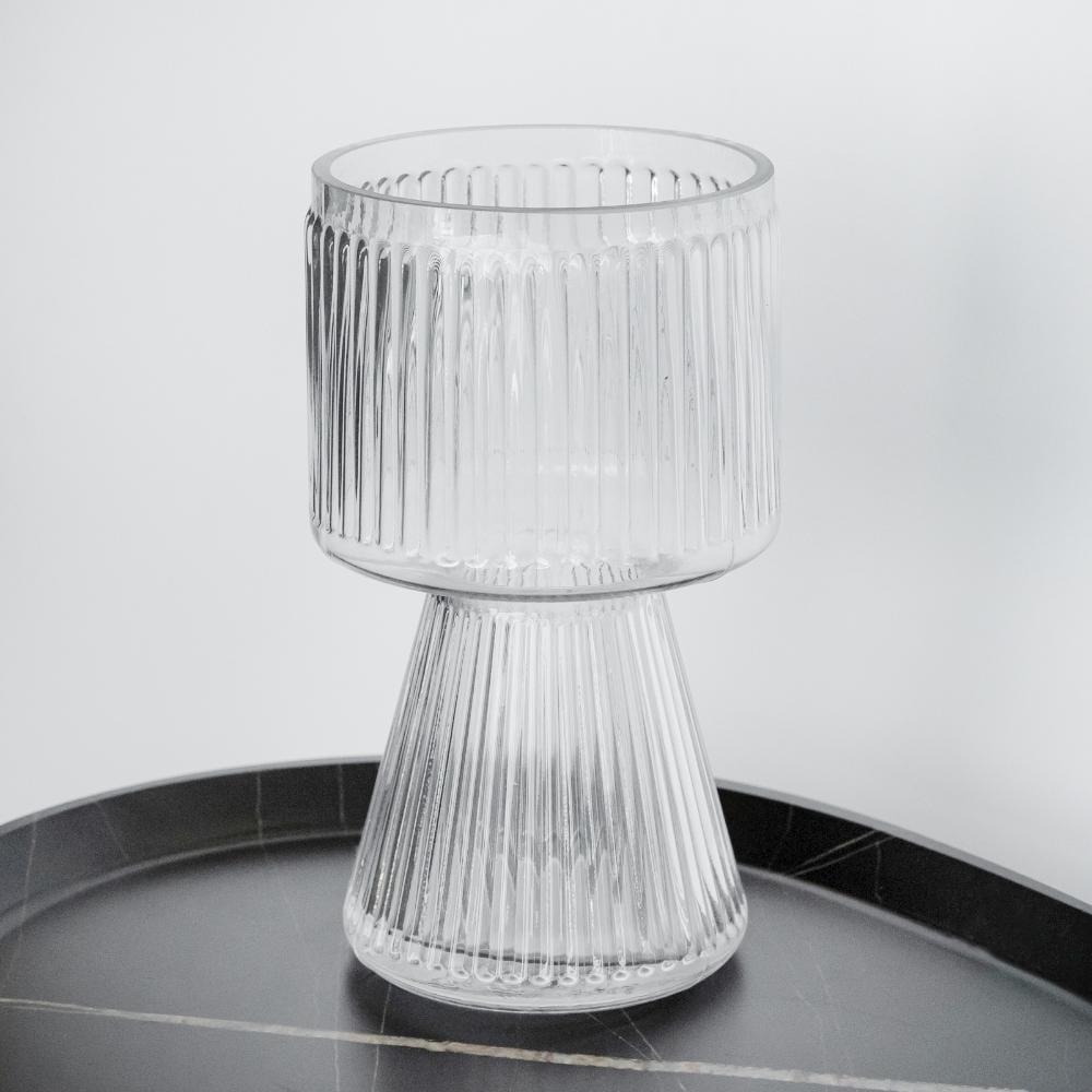 Ваза Modern Симметрия прозрачная 20 см (9099-013)