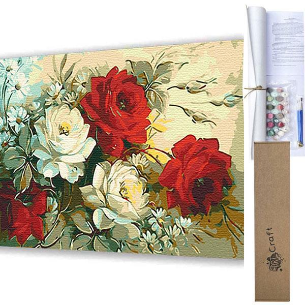 Картина по номерам ART CRAFT  Помпезные розы 40х50 см (13031-ACNF)