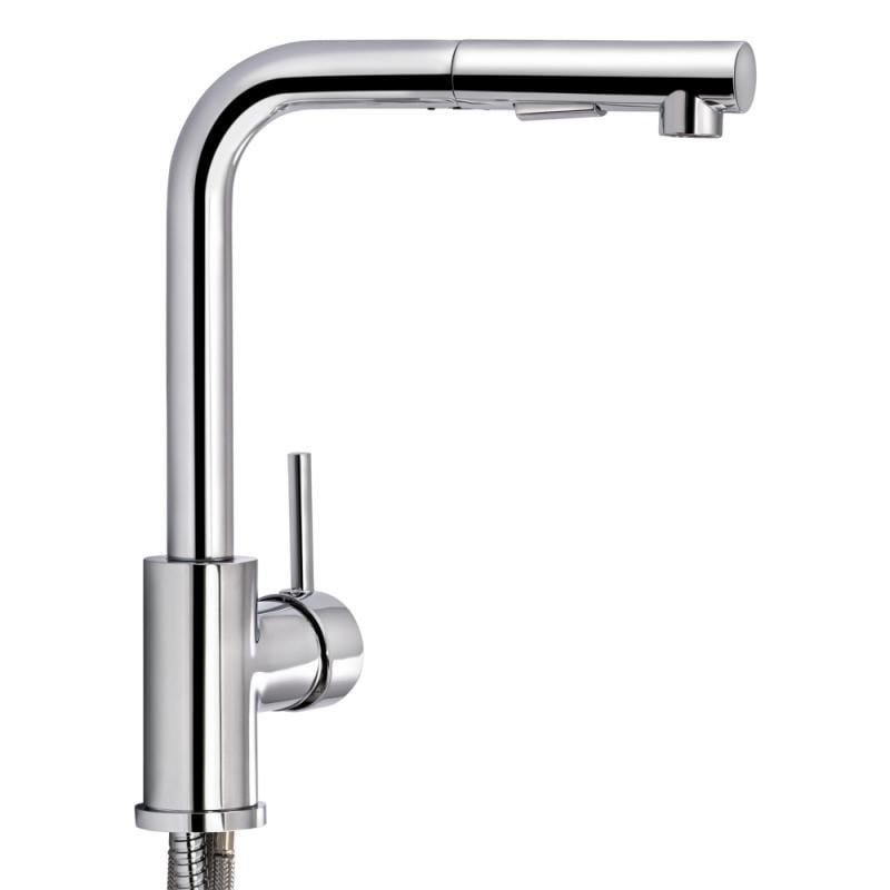 Смеситель для кухни с выдвижным изливом Q-tap Kuchyne 91107FC латунь Хром (QTKUCH91107FC)