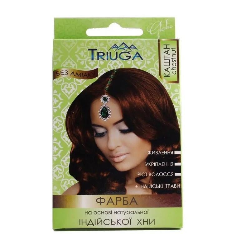Фарба для волосся на основі хни TRIUGA Каштан 25 г