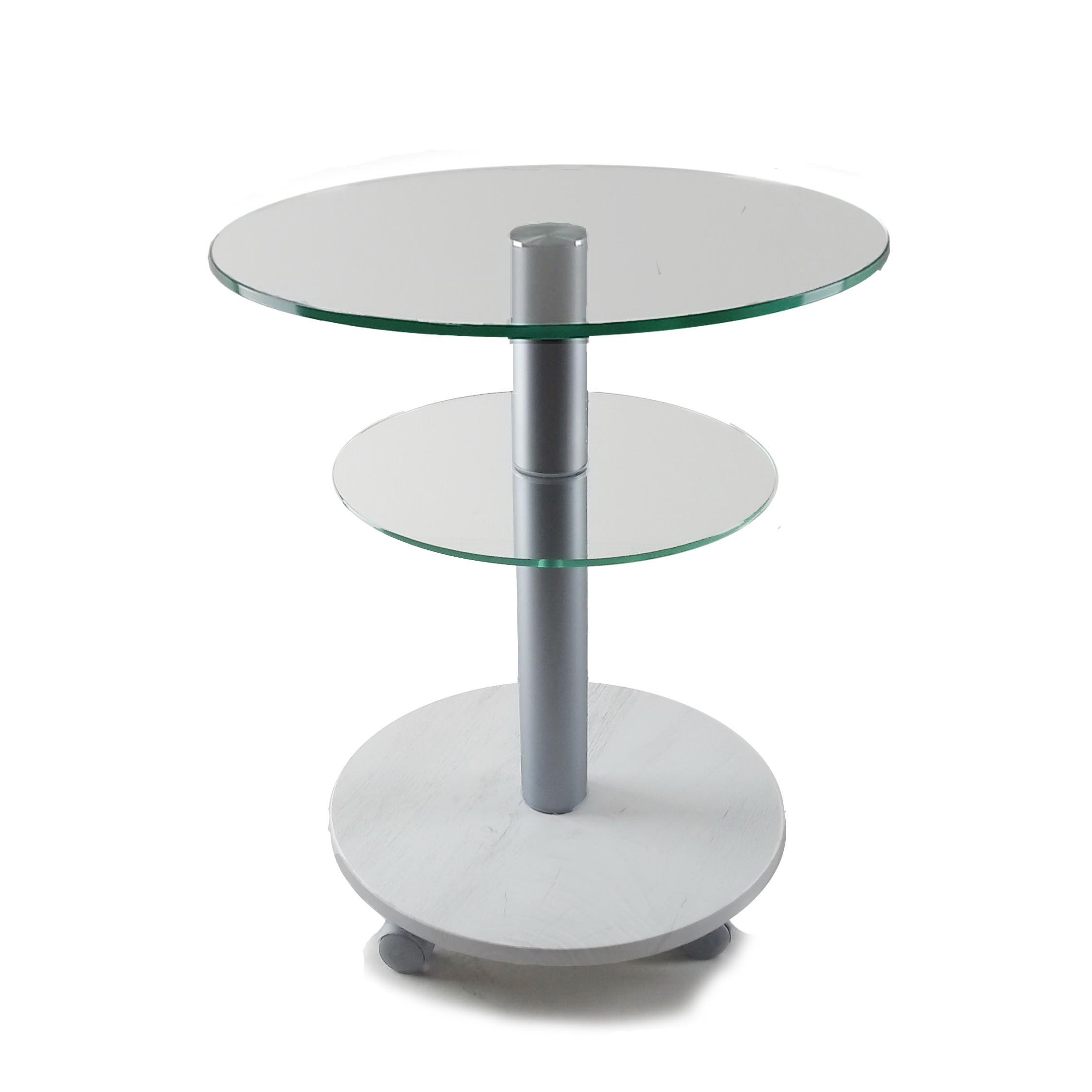 Стол журнальный стеклянный Commus Bravo Light K clear-sosnak-alm60 Белый (433820238) Стол журнальный стеклянный Commus Bravo Light K clear-sosnak-alm60 Белый (433820238)