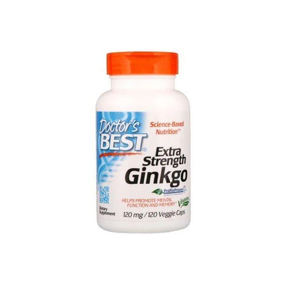 Гінко білоба Doctor's Best Extra Strength Ginkgo 120 мг 120 Veg Caps