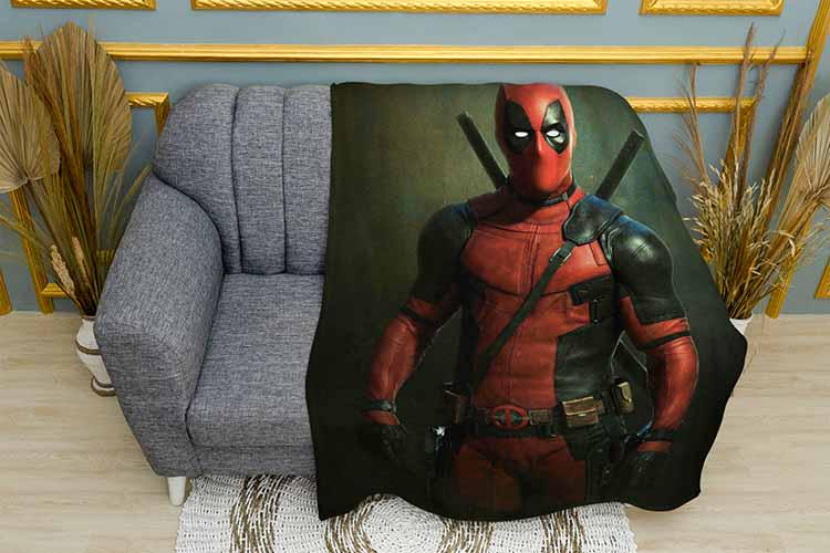 Плед Дэдпул Фильм Deadpool Film плюш однослойный 150х210 см (113769-1)