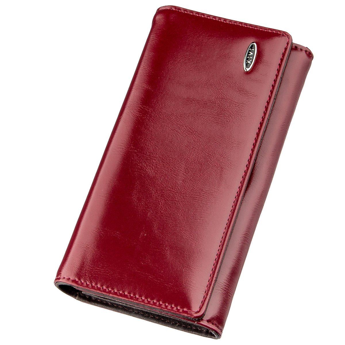 Кошелек женский Kivi-wallet 19060 кожа Бордовый