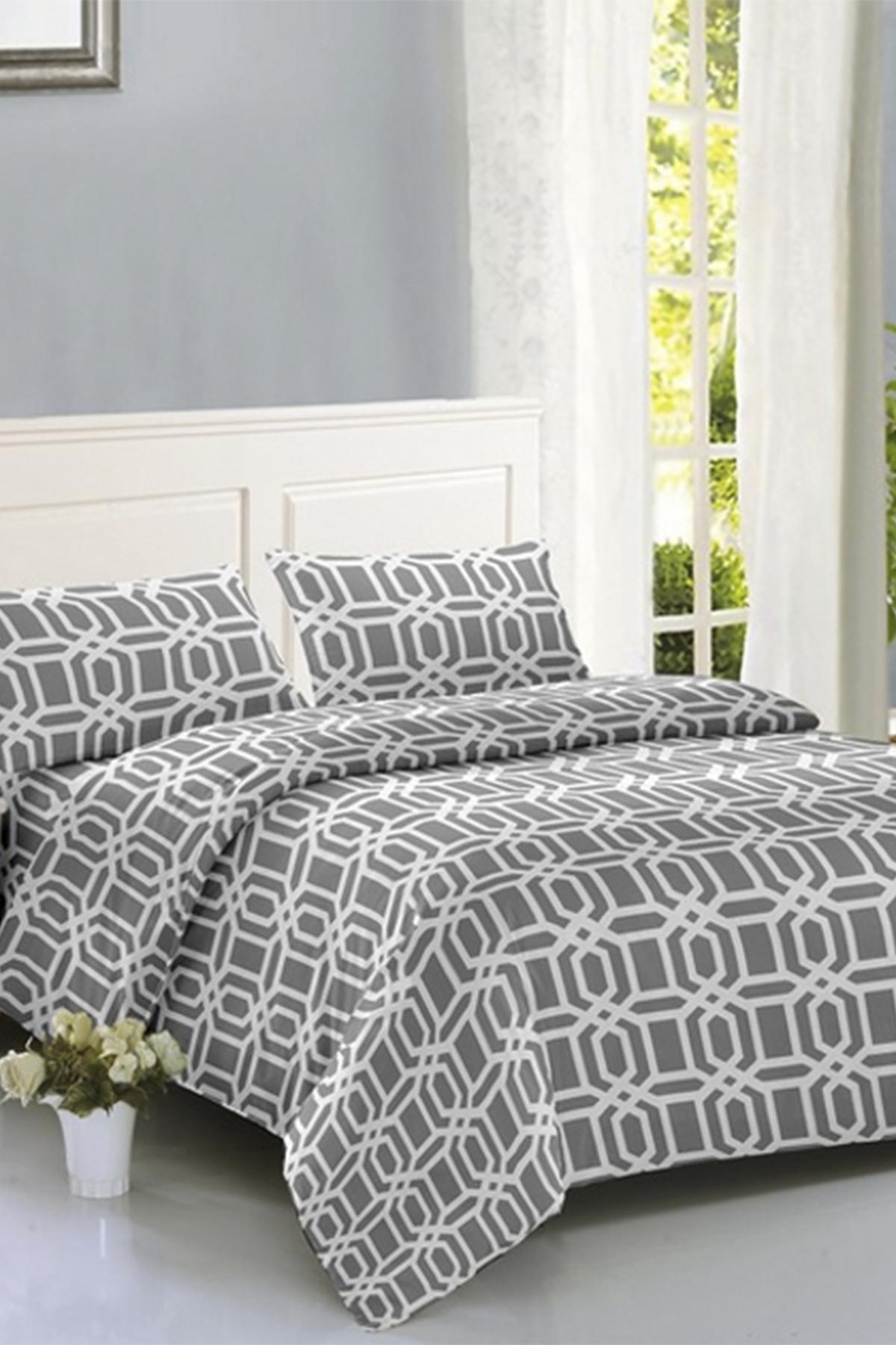 Комплект постільної білизни Soho євро Geometria ЦБ-00272908 Grey