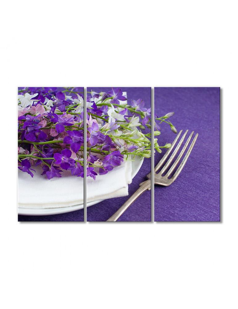 Картина модульная Столовый прибор 3 модуля 50x75 см