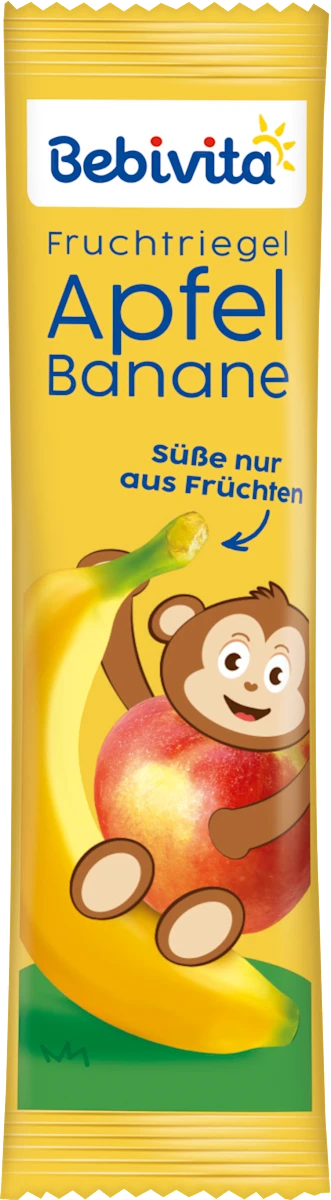 Батончик фруктовий Bebivita для дітей з 12 місяців зі смаком яблуко-банан