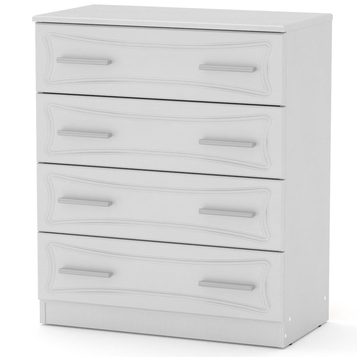 Комод для вещей Компанит 4Б МДФ альба Белый (18037)