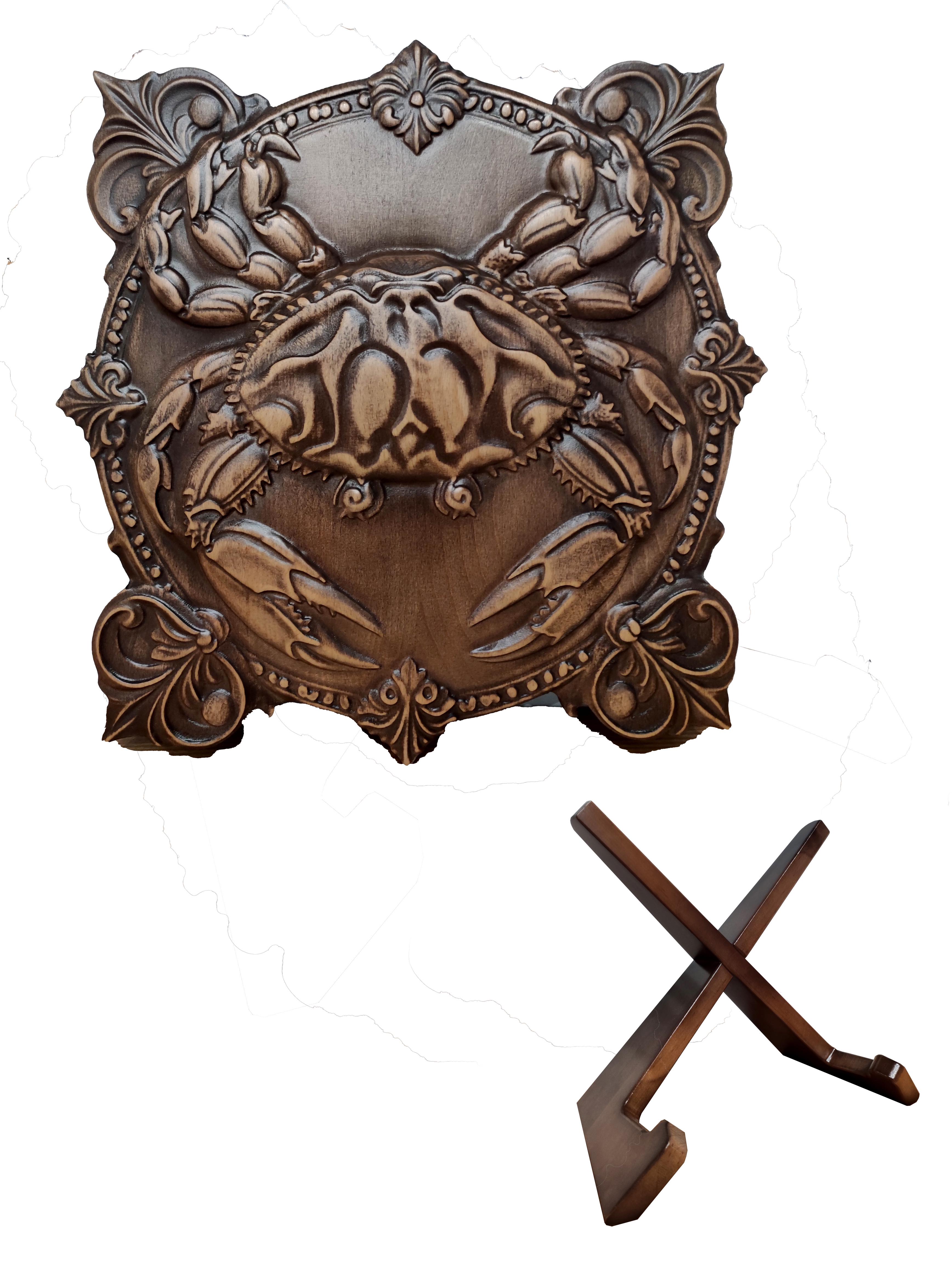 Сувенир из дерева ALEDRO Зодиак Рак 350х350х30 мм (2772975825)