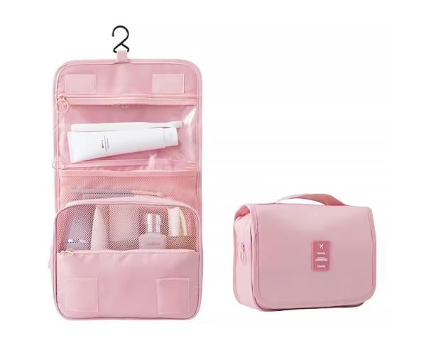 Сумка косметическая дорожная раскладная Розовый (1455)