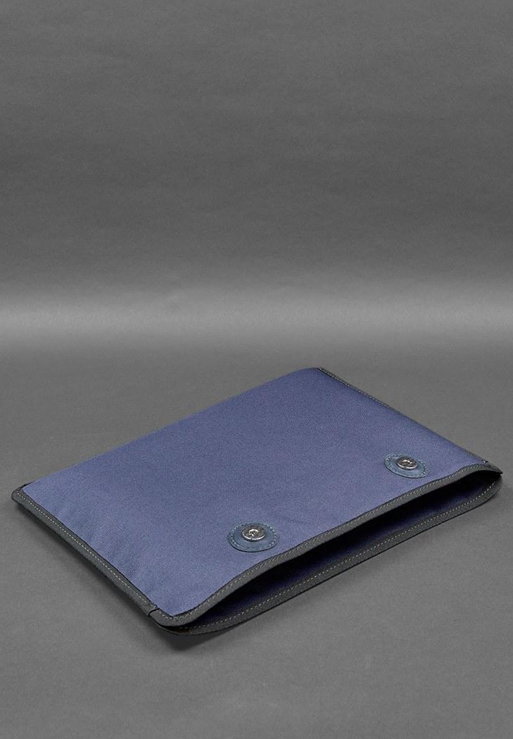 Сумка для ноутбука и документов кожаная универсальная Crazy Horse Синий (A-028134) - фото 10