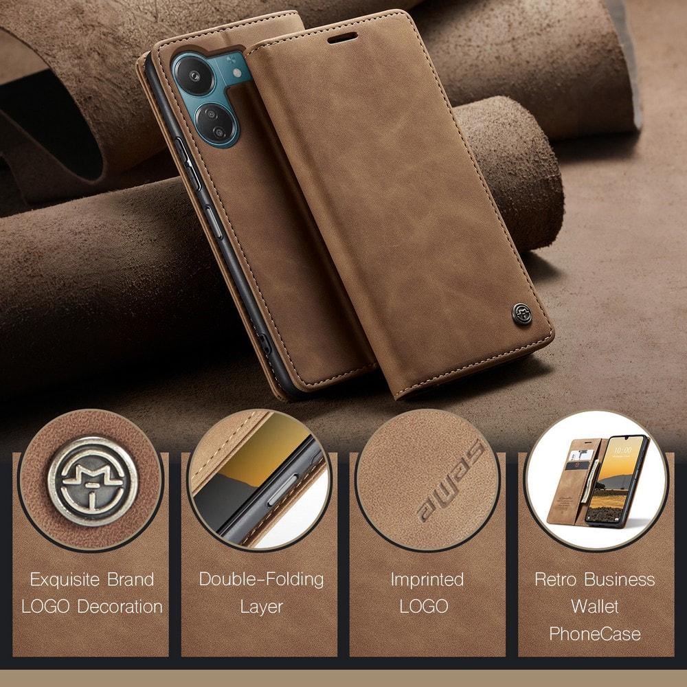 Чехол книжка с магнитом Xiaomi Poco C65 CaseMe Brown (35389-30) - фото 4 Чехол книжка с магнитом Xiaomi Poco C65 CaseMe Brown (35389-30) - фото 4