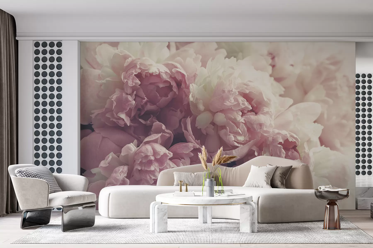 Фотообои флизелиновые Styleo Большие Пионы 3D u44746 300х250 см Розовый