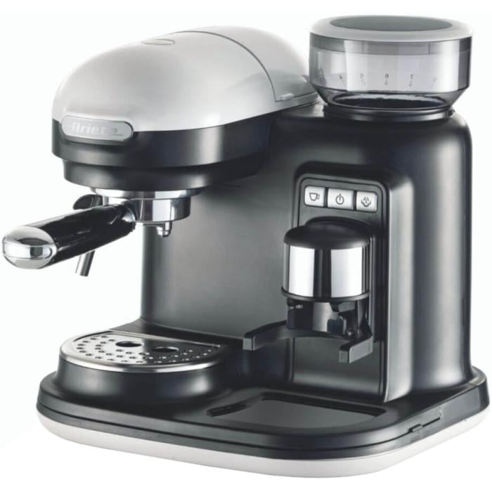 Кавоварка ріжкова Ariete 1318 BKWH 1080 Вт 15 бар з кавомолкою Black/White (00M131801AR0)