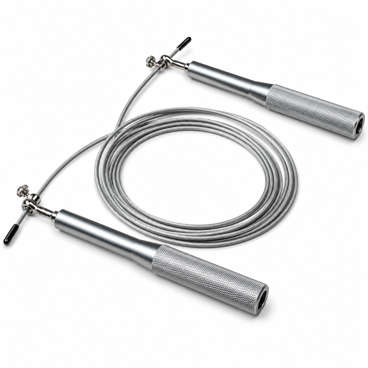 Скакалка швидкісна MuvNext Jump Rope Silver металевий трос алюмінієві ручки (JR-AL-SL)