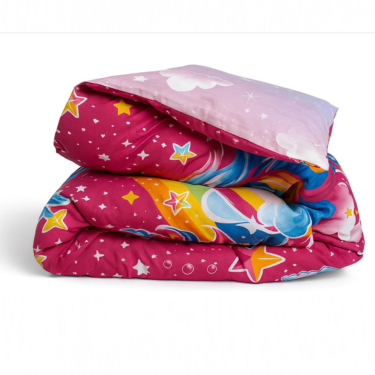 Комплект постільної білизни PaniPava Рожевий Єдиноріг бязь 155х215 см (10100793) - фото 4