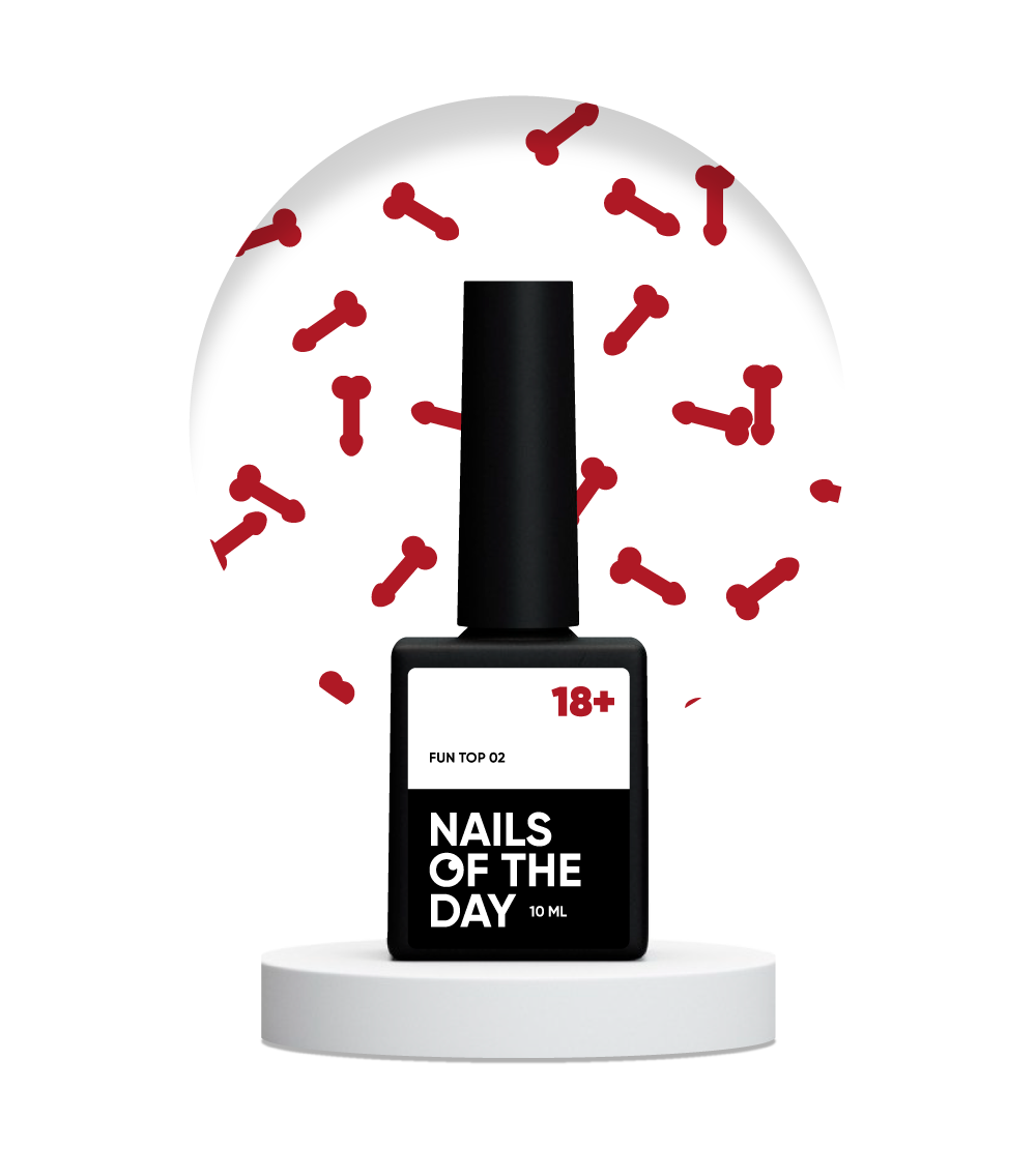 Топ без липкого шару Nails Of The Day FUN! top 10 мл 02 Червоний (2540028590)