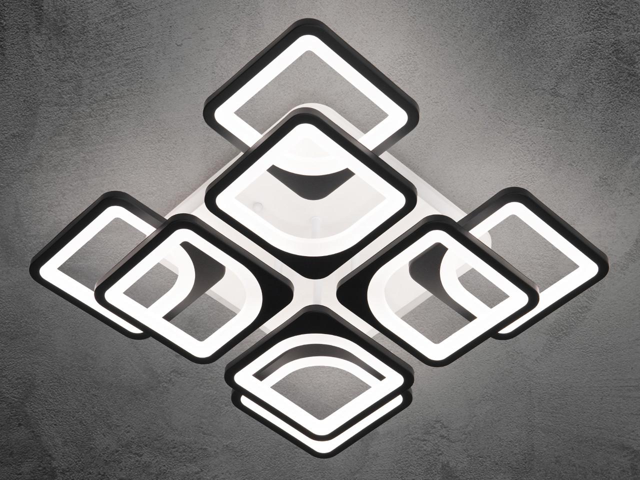 Люстра світлодіодна у вітальню з димером HS8060-4+4BK-LS 115W на 16 м2 Чорний (2412695733) - фото 4 Люстра світлодіодна у вітальню з димером HS8060-4+4BK-LS 115W на 16 м2 Чорний (2412695733) - фото 4