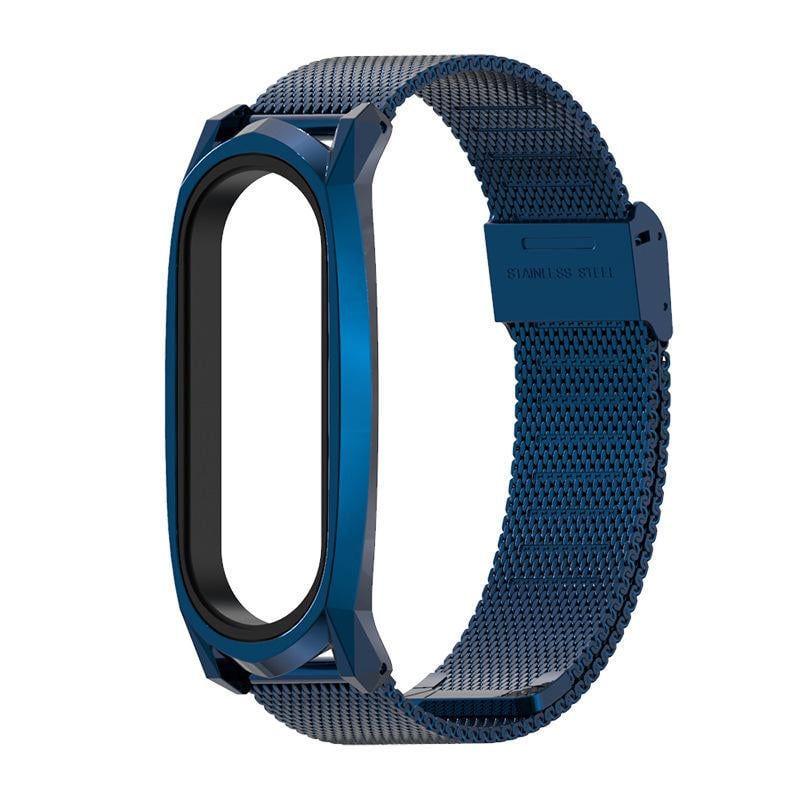 Ремешок MiJobs GT металлический миланская петля для Xiaomi Mi Band 5/4/3 Синий (2351P)