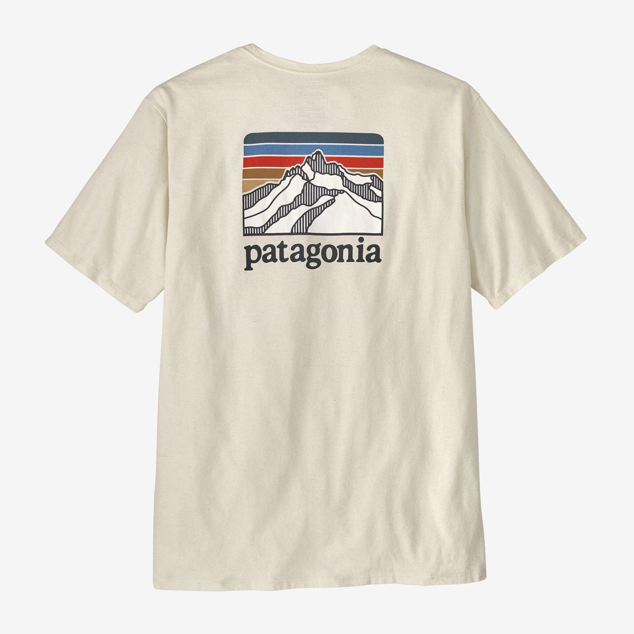 Футболка Patagonia Men's Line Logo Ridge Pocket Responsibili-Tee Birch М White (BCW38511-М) - фото 2