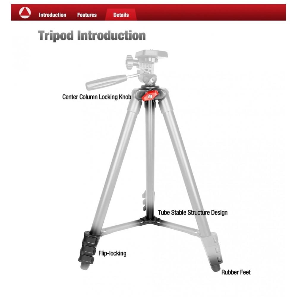 Штатив TaoTronics VT-831 Multifunctional Tripod Stand 1,35 м - фото 3