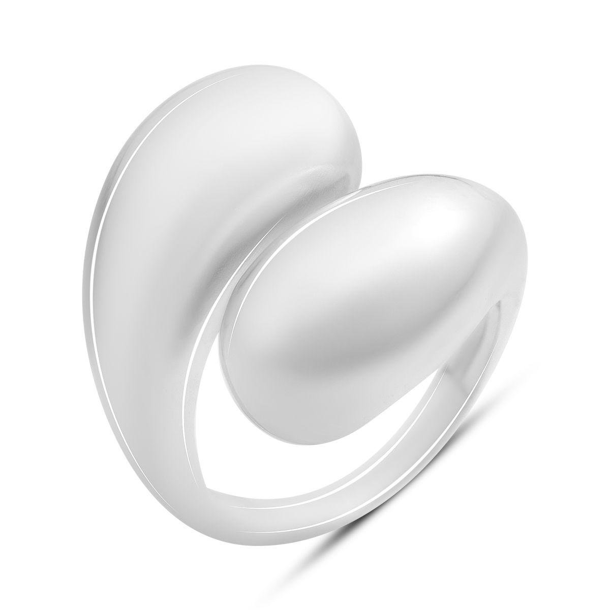 Кольцо серебрянное LoveR с объемными плавными формами р. 17,5